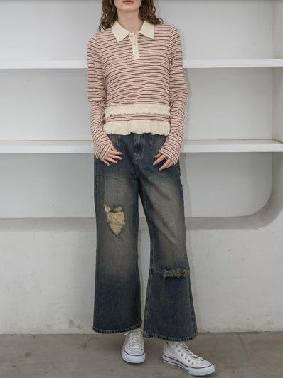 Border 褶邊 Polo 衫